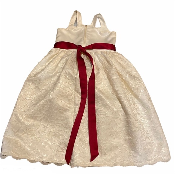 Handmade Flower Girl Lace Formal Dress Toddler 3T - Picture 2 of 6